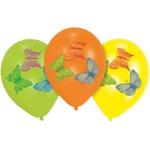 image of Butterflies Balloons Multicolour (Pack Of 8)