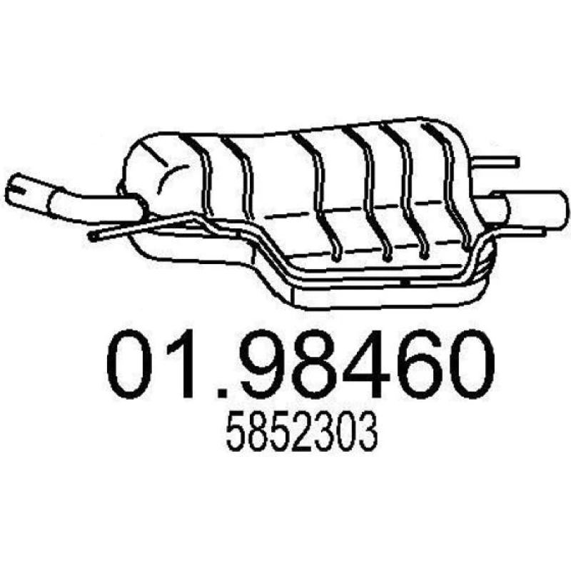 Image of MTS 01.98460 Rear silencer End Silencer (3437)
