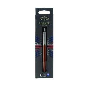 Image of Parker Jotter Chelsea Orange Chrome Trim Ballpoint Pen Hangsell