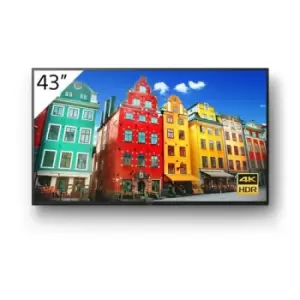 Image of Sony FW-43BZ30J signage display Digital signage flat panel 109.2cm (43") IPS WiFi 440 cd/m 4K Ultra HD Black Built-in processor Android 10