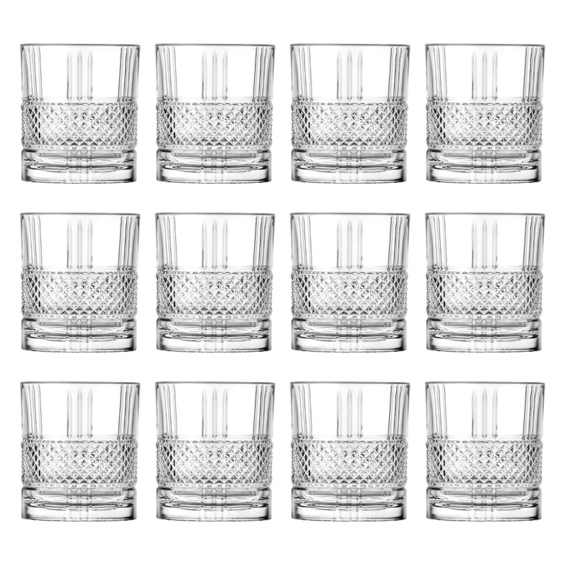 Image of RCR Crystal Brillante Whisky Glasses - 340ml - Pack of 12 in Clear Clear Unisex