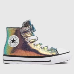 Converse Blue 1v Hi Iridescent Trainers Toddler