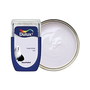 Image of Dulux Violet White Matt Emulsion Paint 30ml