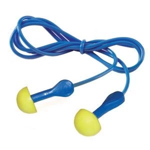 3M E A R Express Corded 28db Foam Earplugs YellowBlue 100 Pairs per Pack