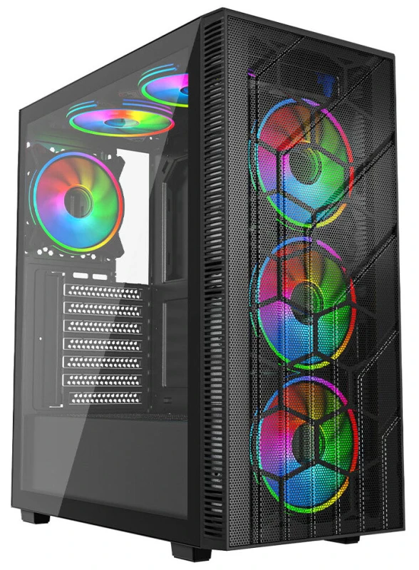 Image of Vida Sirocco V2 Mid Tower Gaming Case - Black