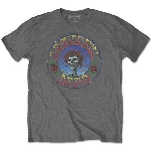 Image of Grateful Dead - Bertha Circle Vintage Wash Mens Large T-Shirt - Charcoal Grey
