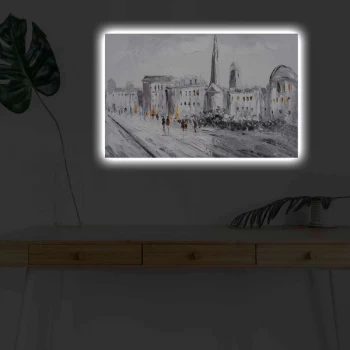 Image of 4570KARDACT - 024 Multicolor Decorative LED Lighted Canvas Painting