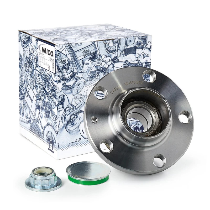 Image of VAICO V10-8274 Wheel bearing kit EXPERT KITS +, Rear Axle, with integrated magnetic sensor ring Wheel Bearing Kit (654)