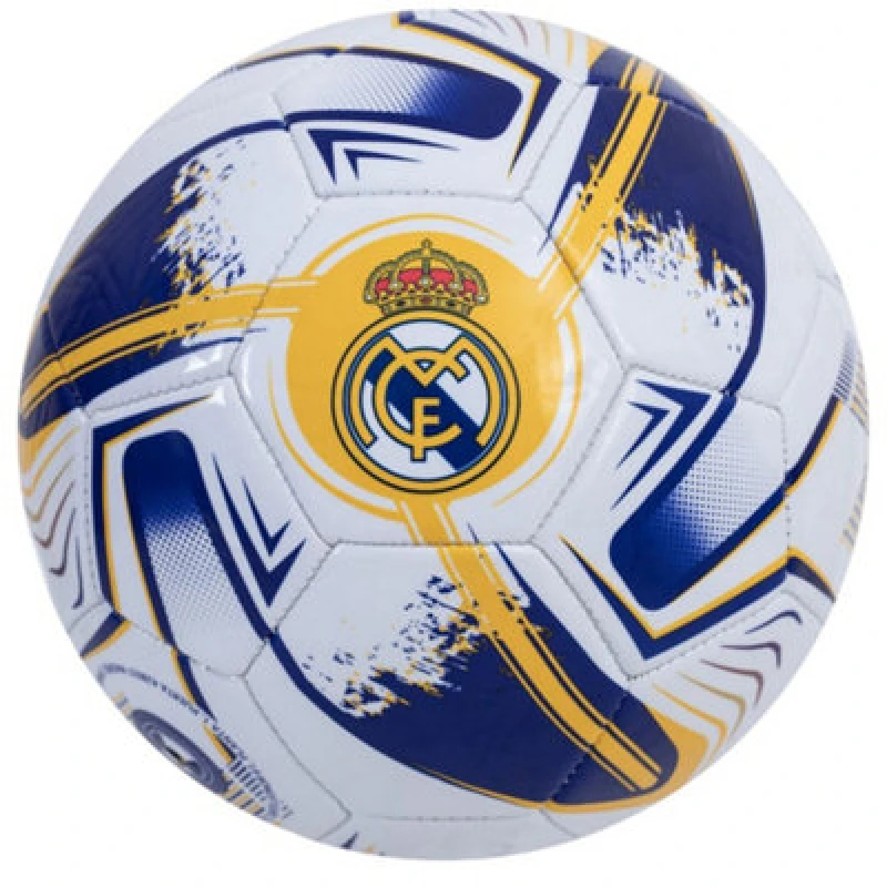 Image of Real Madrid Cf Turbine Print Football White/yellow/blue (5)
