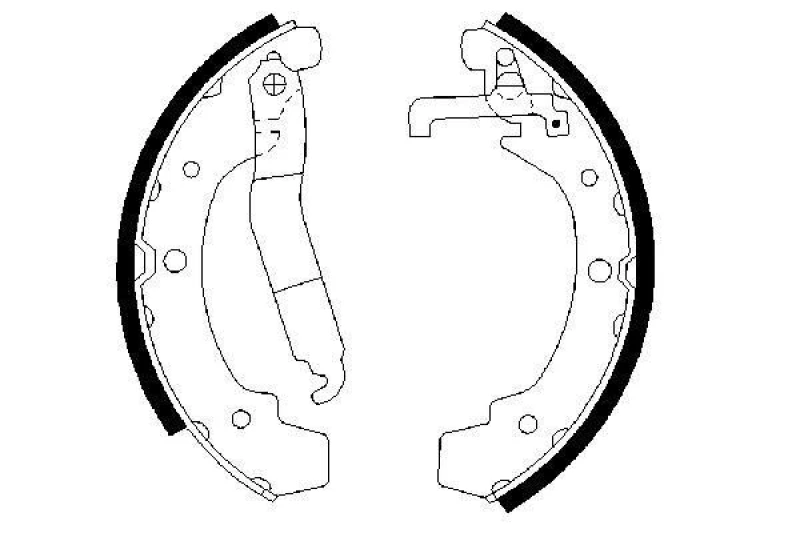 Image of Brake Shoe Set Bosch 0 986 487 318