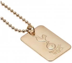 Image of Gold Plated Tottenham Dog Tag & Ball Chain