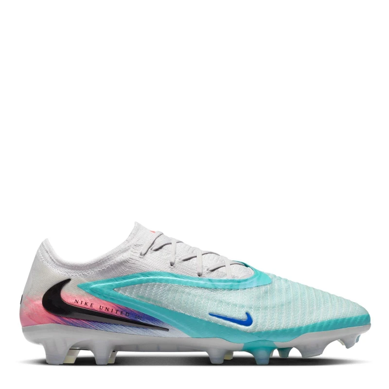 Image of Nike Phantom 6 Low Elite Adults Firm Ground Football Boots Green/Orange male 8 (42.5)