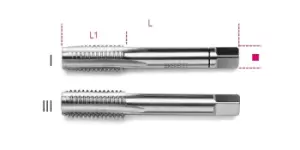 image of Beta Tools 434 HSS Fine Pitch Metric Thread Hand Tap M10 x 0.75mm 004340007