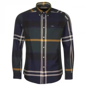 Image of Barbour Mens Dunoon Tailored Shirt Seaweed Tartan Large