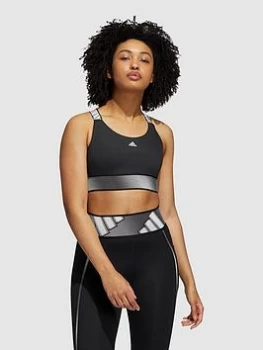 Image of adidas Medium Support Believe This Adilife Bra - Black Size M Women