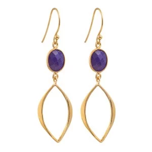 image of Juvi Designs Gold vermeil boho cat eye earrings Blue