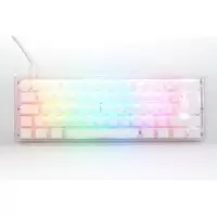 image of Ducky One 3 Aura Mini 60% Mechanical Gaming Keyboard White Frame UK Layout Cherry Brown Switch