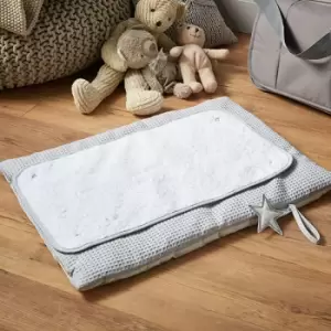 Image of Silver Lining Roly Poly Travel & Change Mat, Grey - Clair De Lune