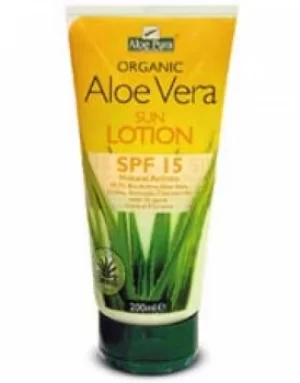 image of Aloe Pura Organic Aloe Vera Sun Lotion SPF 15 200ml