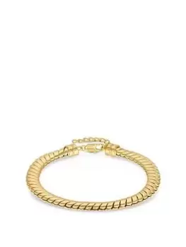 Image of Inicio 14K Gold Plated Recycled Gold Cobra Chain Bracelet Gift Pouch