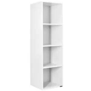 Image of Bookshelf with 4 compartments 106x30x30cm anti-tilt floor protector 40kg load capacity living room bedroom office shelf standing shelf cube shelf