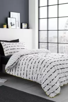 'Eclipse' 100% Cotton Reversible Duvet Cover Set