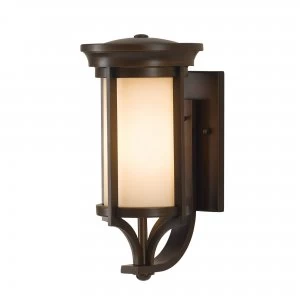 image of 1 Light Outdoor Small Wall Lantern Light Heritage Bronze IP44, E27