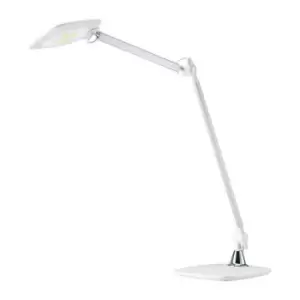 Lampe de bureau aluminium blanc hauteur 750 mm pied avec LED