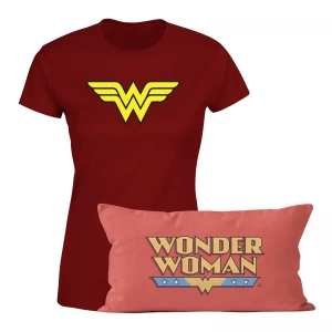 Wonder Woman T-Shirt And Cushion Bundle - Mens - XXL