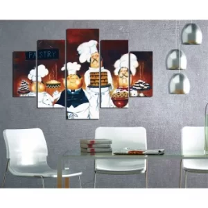 Image of ST097 Multicolor Decorative MDF Painting (5 Pieces)