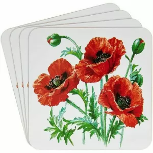 Image of Poppy (Set of 4) Coasters By S Bull