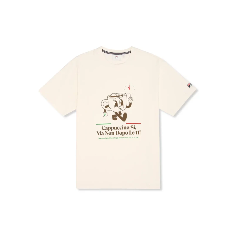 Image of Fila T-Shirt Fila Navigli Caff Relaxed Graphic Blanc Male L
