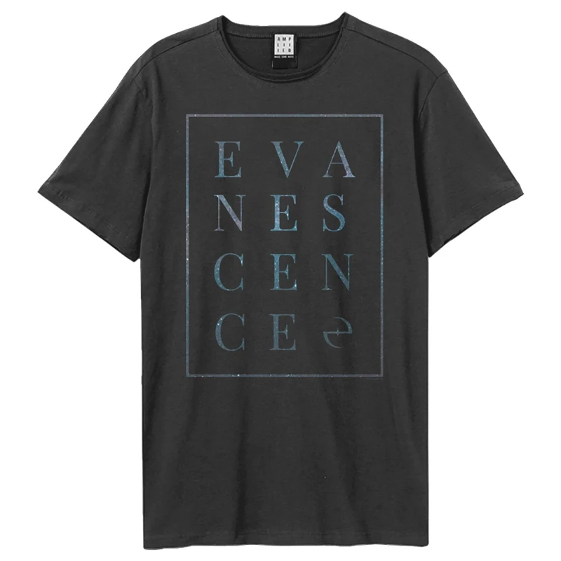 Image of Amplified Amplified Men Block Evanescence T-Shirt in Charcoal Size: X-Small Charcoal XS Male 5063703823876