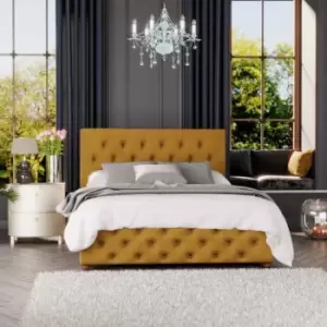 Image of Laurence Llewelyn-Bowen Laurence Llewelyn Bowen Luna Ottoman Storage Bed Plush Velvet Ochre King