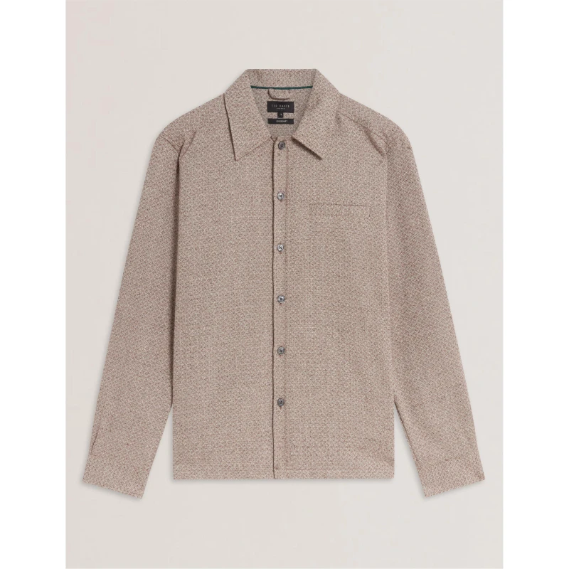 Image of Ted Baker Mens Wadded Overshirt Grey male S (2)
