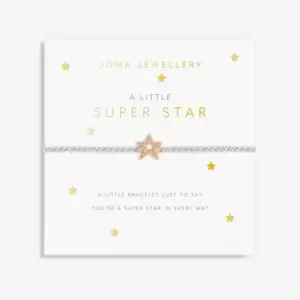 Image of Super Star Silver And Gold 15.5cm Stretch Bracelet C682