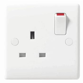Image of BG Nexus White Double 1 Gang Plug Socket 13A - 821