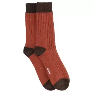 Image of Barbour Mens Houghton Sock Burnt Orange Large