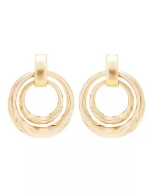 Image of Mood Gold Textured Doorknocker Earring