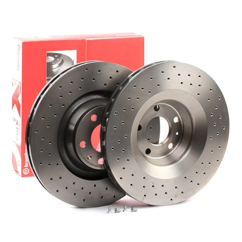 Image of BREMBO 09.8841.3X Brake disc perforated/vented, Coated, High-carbon, with bolts/screws Brake Disc (82)