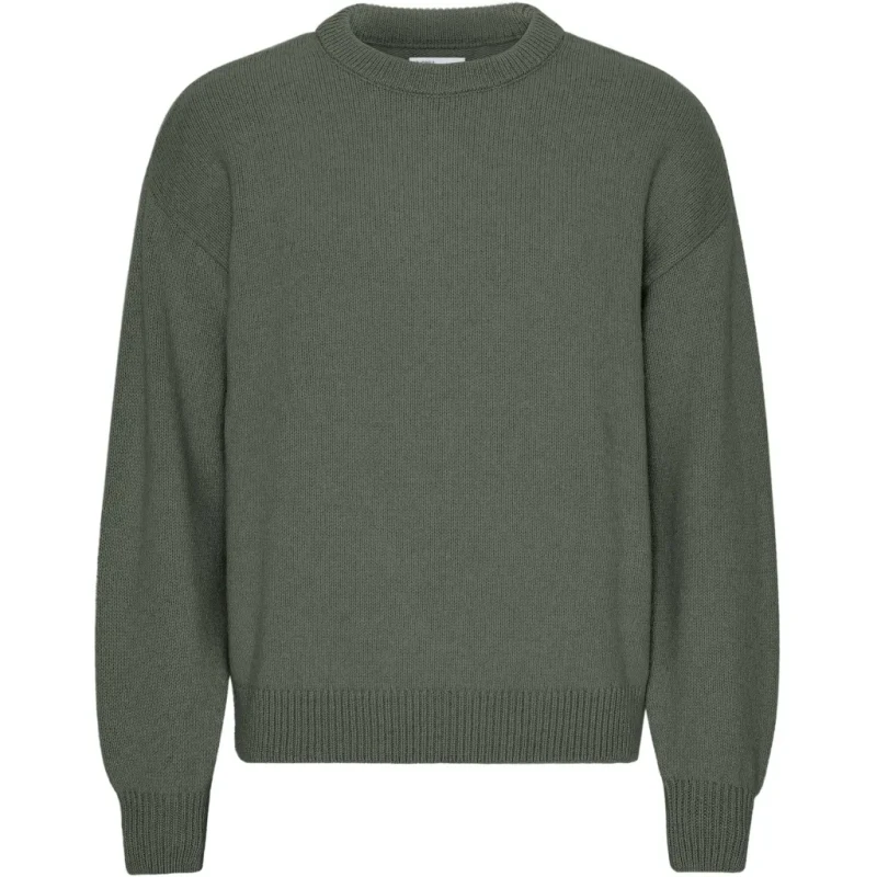 Image of Colorful Standard Oversized round-neck sweater Colorful Standard Dusty Olive Vert Unisex XS