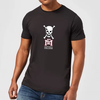 Image of East Mississippi Community College Skull and Logo Mens T-Shirt - Black - 4XL - Black