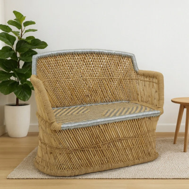Image of Premier Housewares Rowan Two Seater Natural Sofa Natural