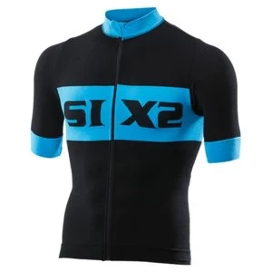 Image of SIXS Bike 3 Luxury Short Sleeve Jersey Black/Blue Medium