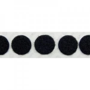 image of Hook and loop stick on dots stick on Hook pad 19mm Black