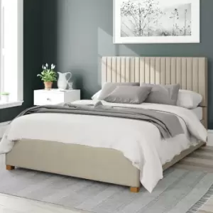 Image of Aspire Grant Weave Kingsize Ottoman Bedframe - Cream