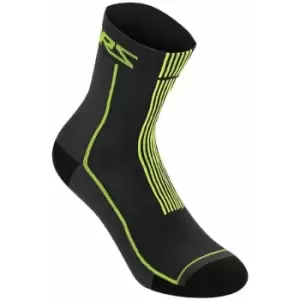 image of Alpinestars Summer Socks 15 2020: Black/Acid Yellow L Ap17012201047L