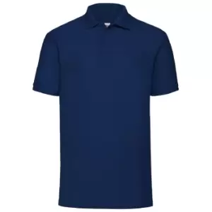 Image of Fruit Of The Loom Mens 65/35 Pique Short Sleeve Polo Shirt (3XL) (Navy)