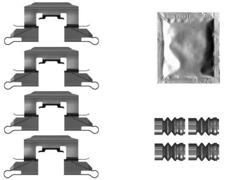 Image of Brake pad fitting kit TEXTAR 82559100