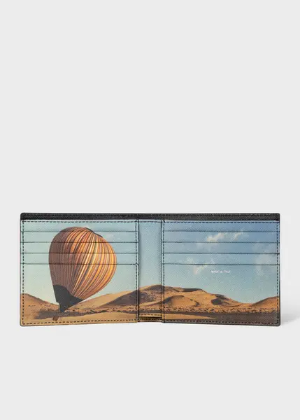 Image of Paul Smith Black 'Signature Stripe Balloon' Interior Billfold Wallet